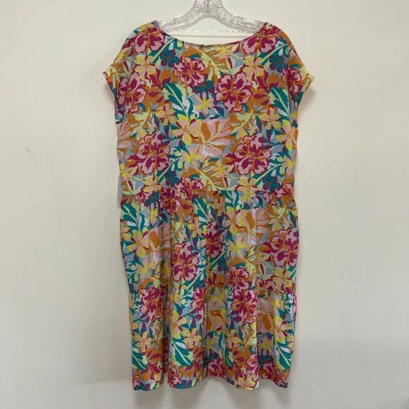 Time and Tru Floral V-Neck Midi Dress: NWT - Picture 2 of 7